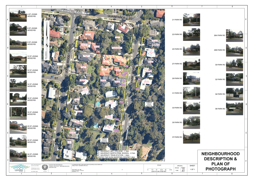 Neighbourhood description and plan of photograph