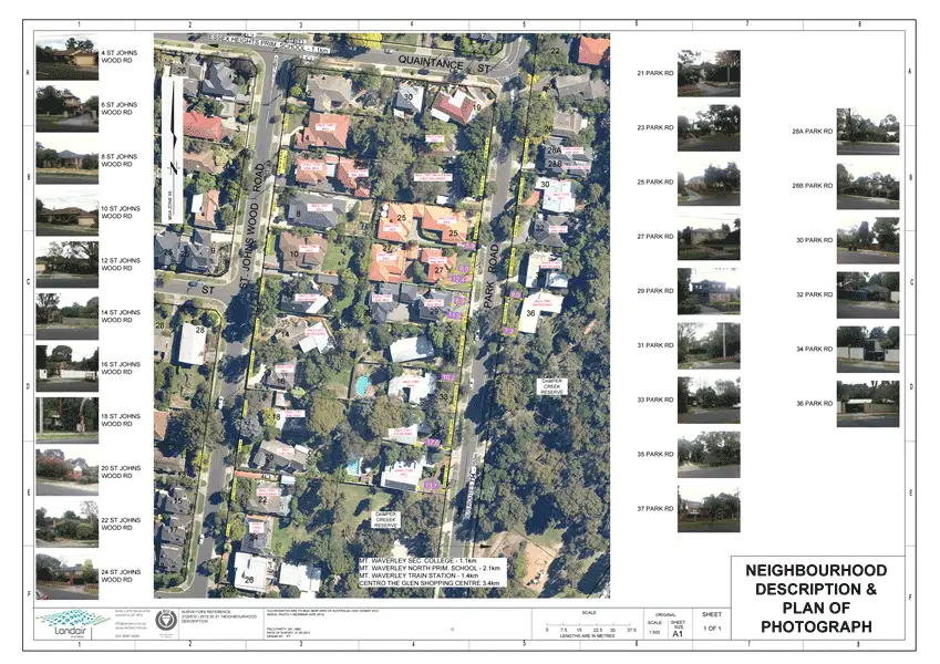 Neighbourhood description and plan of photograph