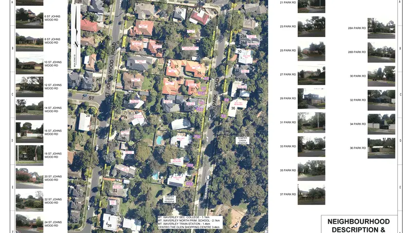 Neighbourhood description and plan of photograph
