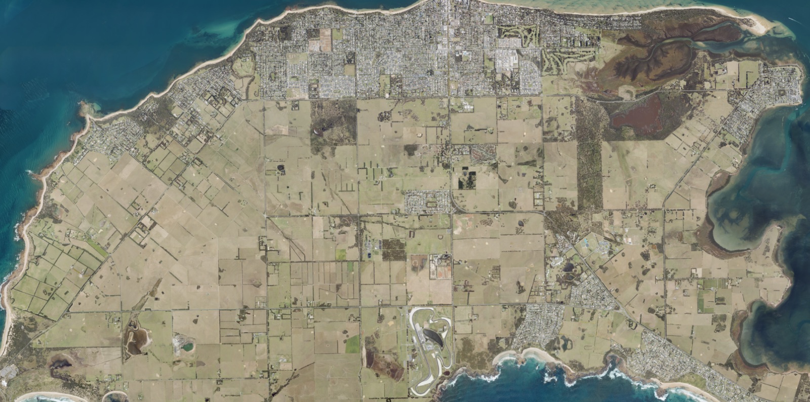 Victorian government aerial imagery of Phillip Island